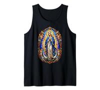Virgen María Reina con Ángeles Catedral Sagrada Mosaico Icono Camiseta sin Mangas