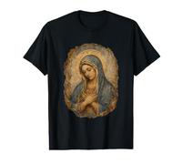 Virgen María resistió Fresco Católico Icono Arte devocional Camiseta gráfica económica