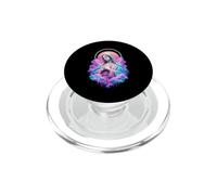 Virgen María Retro Puesta del Sol Nubes Católica Arte Abstracto PopSockets PopGrip para MagSafe