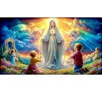 Virgen María Rompecabezas Imposible,desafío para Adultos Entretenimiento Creativo 1000 Piezas Obra de Arte de Juego de para Adultos y Niños Mayores de 12 añosVirgen María75x50cm/1000pcs