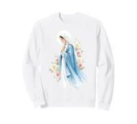 Virgen María Rosa Azul Oración Católica Sudadera