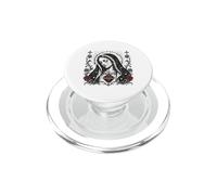 Virgen María Sagrado Corazón Cristiano Gótico Rosas Católicas PopSockets PopGrip para MagSafe