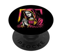 Virgen María - Vintage Graphic Christian Faith PopSockets PopGrip Adhesivo