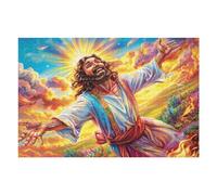 Virgen María y el Niño Jesús Puzzle 1000 Piezas Cartón Grueso para Principiantes Bruma Resplandor y Cosmos Ejercicio Mental Relajante Ocio Creativo Casa Regalo Creativo 1000 PCS