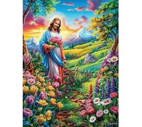 Virgen María y el Niño Jesús Rompecabezas 500 Piezas Cartón Grueso Para Adultos Cuentos de hadas de animales y plantas Desconectar Rutina Ejercicio Mental Relajante Decoración Dormitorio Regalo 500 PC