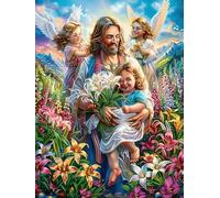Virgen María y niño Puzzles 1000 Piezas Decorativo Hogar Animal fantástico de Animales Salvajes Obra De Arte Rompecabezas Familiar para Adultos Desafío Intelectual DIY Creativo 1000 PCS