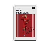 Virgil Van Dijk 1 póster retro de metal de hojalata de arte chic retro pintura de hierro bar gente cueva cafetería familia garaje póster decoración de pared 8 x 12 pulgadas (20 x 30 cm)