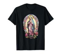 Virgin Mary Blessed Christian Women Mexican Religious Art Camiseta