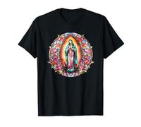 Virgin Mary Lady of Guadalupe Colorful Christian Aesthetic Camiseta