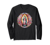 Virgin Mary Lady of Guadalupe Colorful Christian Aesthetic Manga Larga