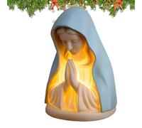 Virgin Mary Night Light - 3.35x5.31x3.35 Pulgadas, Lámpara De Mesa Católica Relajante Brillo Cálido, Diseño De Rosa Azul Azul, Decoración De Naves Navideñas | Regalo De Decoración Del Hogar Para El Ho