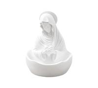 Virgin Mary Rosary Holder - Soporte de joyería para madre bendita, escultura religiosa católica, de exhibición de escritorio santo | Soporte de colección para Comunión Navidad Home Coat