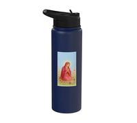 Virgin Mary Rosary Prayer Christian Catholic Religious Case Stainless Steel Insulated Water Bottle