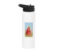 Virgin Mary Rosary Prayer Christian Catholic Religious Case Stainless Steel Insulated Water Bottle
