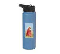 Virgin Mary Rosary Prayer Christian Catholic Religious Case Stainless Steel Insulated Water Bottle