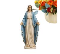 Virgin Mary Statue - Grace Peace Presence | Catholic Figurine Decor Holy | Believers & Home Decorators, Mother Figure For Home Study Prayer Room Church Cathedral Shrine Altar, Catholic Sculpture