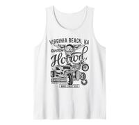 Virginia Beach VA Vintage Hotrod - Diseño de automóviles y Motocicletas Camiseta sin Mangas