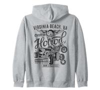 Virginia Beach VA Vintage Hotrod - Diseño de automóviles y Motocicletas Sudadera con Capucha