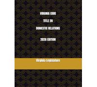 VIRGINIA CODE TITLE 20 DOMESTIC RELATIONS 2026 EDITION