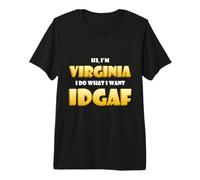 Virginia Joke Idgaf Meme Cute Halloween Costume For Virginia Camiseta Premium