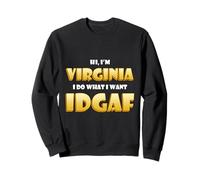Virginia Joke Idgaf Meme Cute Halloween Costume For Virginia Sudadera