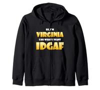 Virginia Joke Idgaf Meme Cute Halloween Costume For Virginia Sudadera con Capucha