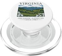 Virginia Long Shadow Tierra estable desde 1788 PopSockets PopGrip para MagSafe