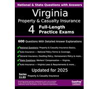 Virginia Property & Casualty Insurance (Series 11-03) Practice Exam Questions: 600 Questions with Detailed Explanations
