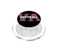 Virginia Softball Vintage Rosa Estilo Animal VA State Art PopSockets PopGrip para MagSafe