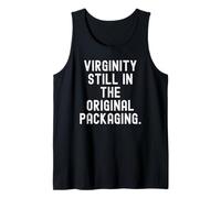 virginidad todavía en el Embalaje Original Humor Ingenioso Camiseta sin Mangas