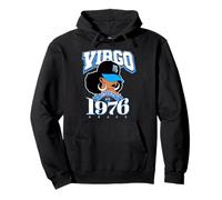 Virgo 1976 Zodiac Year Melanina Skin Afro Diva Rasgos Sudadera con Capucha