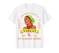 Virgo Black Queen Melanin Queens Virgos Agosto Septiembre Camiseta gráfica económica, Hombre, Blanco, L