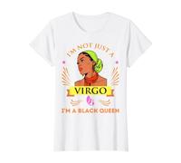 Virgo Black Queen Melanin Queens Virgos Agosto Septiembre Camiseta gráfica económica, Mujer, Blanco, S