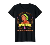 Virgo Black Queen Melanin Queens Virgos Agosto Septiembre Camiseta gráfica económica, Mujer, Negro, S