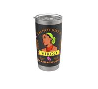 Virgo Black Queen Melanin Queens Virgos Agosto Septiembre Vaso térmico de acero inoxidable de doble pared
