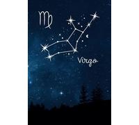 Virgo Constellation Journal Notebook - Night Sky with Landscape Silhouette: 6"x9" Paperback College Ruled Composition Notebook, 120 lined pages, ... Birthday Gift (August 23 - September 22)