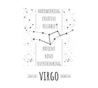 Virgo Constellation Zodiac Journal: Black and White Astrology Themed Composition Notebook, Diary, or Daily Log for Astronomy Lovers | 6x9 Inches | 50 Pages | Paperback