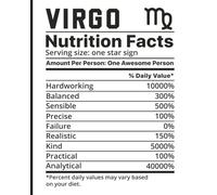 'Virgo' Horoscope Notebook: 8x10 Cornell Lined Journal | 120 Pages | Black & White Astrology-Themed Writing Notebook