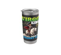Virgo King Nació El 23 de Agosto Feliz Cumpleaños Para Mi Papá Hijo Vaso térmico de acero inoxidable de doble pared