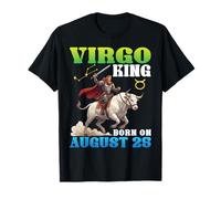 Virgo King Nació El 25 de Agosto Feliz Cumpleaños para Mi Papá Hijo Camiseta