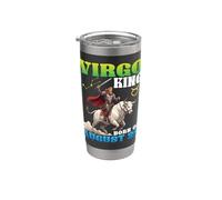 Virgo King Nació El 25 de Agosto Feliz Cumpleaños Para Mi Papá Hijo Vaso térmico de acero inoxidable de doble pared