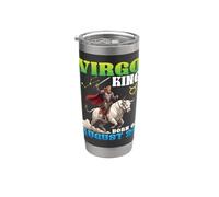 Virgo King Nació El 26 de Agosto Feliz Cumpleaños Para Mi Papá Hijo Vaso térmico de acero inoxidable de doble pared
