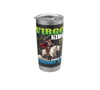 Virgo King Nació El 27 de Agosto Feliz Cumpleaños Para Mi Papá Hijo Vaso térmico de acero inoxidable de doble pared