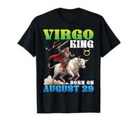 Virgo King Nació El 29 de Agosto Feliz Cumpleaños para Mi Papá Hijo Camiseta