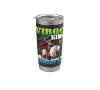 Virgo King Nació El 30 de Agosto Feliz Cumpleaños Para Mi Papá Hijo Vaso térmico de acero inoxidable de doble pared