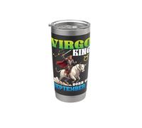 Virgo King Nació El 4 de Septiembre Feliz Cumpleaños Para Mí Tú Vaso térmico de acero inoxidable de doble pared