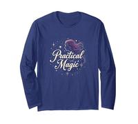 Virgo Práctica Magia Noche Estrellada Mujer Zodiaco Manga Larga, Unisex para Adultos, Azul Marino, XXL