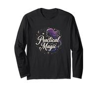 Virgo Práctica Magia Noche Estrellada Mujer Zodiaco Manga Larga, Unisex para Adultos, Negro, M