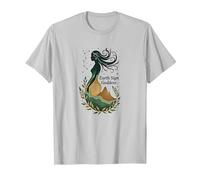 Virgo Signo de Tierra Diosa Arte Celestial Místico para Mujeres Camiseta, Hombre, Plata, XXL