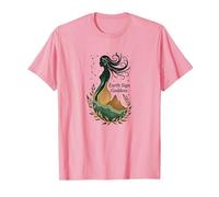 Virgo Signo de Tierra Diosa Arte Celestial Místico para Mujeres Camiseta, Hombre, Rosado, M